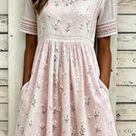 Women's floral short sleeved dress