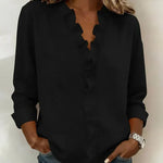 Anora | Ruffle V-neck Blouse