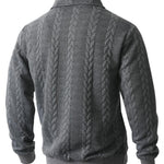 KZZ Men's Fall Winter Outfits  Polo Neck Long Sleeve Sweatshirt for Daliy Wear
