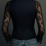 Marie-Laure – Lace Sleeve Blazer Vest