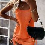 Fashion Sleeveless Lace-up Woolen Dress