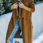 Fireside Pocketed Oversized Drape Neckline Knit Cardigan
