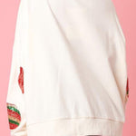 Christmas Egg Sequined Casual Long Sleeve Sweatshirt
