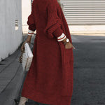 Loose Solid Open Front Pocket Cardigan