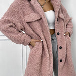 Lapel Collar Middle Lamb Cotton Jacket
