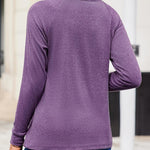 Nadorine Women Long Sleeve Shirts Casual Pleated Tunic Blouses