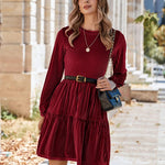 Nadorine Women's Long Sleeve Elegant Velvet Dress (DE Only)