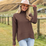 Nadorine Pullover Women's Turtleneck Elegant Long Sleeve Jumper