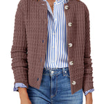 Nadorine Women's Comfy Button Down Knit Cardigan (US Only)