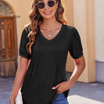 Nadorine Blouse Women's V-Neck Casual T-Shirt (DE Only)