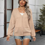 Nadorine Cardigan Long Sleeve Crochet Shrug Soft Knit Sweater