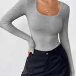 Nadorine Women's Long Sleeve Scoop Neck Shirts