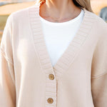 Nadorine Women's Open Front Oversized Soft Knit Sweater Cardigan