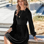 Nadorine Women's Long Sleeve Elegant Velvet Dress (DE Only)