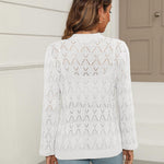Nadorine Women's Lightweight Crochet Cropped Cardigan