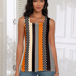 Nadorine Tank Tops Square Neck Loose Fit Side Split Flowy Shirts