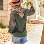 Nadorine Elegant Blouse Long Sleeve Crew Neck T Shirt (DE Only)