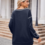 Nadorine Women's Oversized Sweatshirts Hoodies Side Zipper Pullover