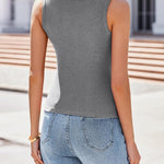 Nadorine Women's Scoop Neck Ribbed Knit Tank Tops