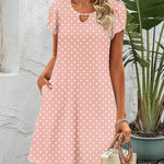 Nadorine Women's Casual A-Line Dresses with Pockets Floral Tshirt Dress