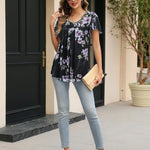 Nadorine Blouse Women's Elegant Ruffle Sleeve Tops (DE Only)