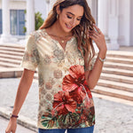 Zeagoo Womens Casual Short Sleeve V Neck Shirts
