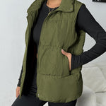 Nadorine Women Puffer Vest Winter Warm Zip Up Padded Outerwear