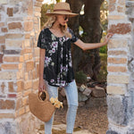 Nadorine Blouse Women's Elegant Ruffle Sleeve Tops (DE Only)