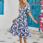 Nadorine Summer Dresses Midi Tiered Casual Dress