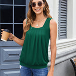 Nadorine  Tank Tops Square Neck Loose Fit Going Out Tops