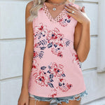 Nadorine Women V Neck Lace Tank Tops