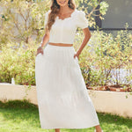 Nadorine Long Women's Elegant Maxi Skirt with Pockets (DE Only)