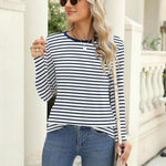 Nadorine 3 Pack Long Sleeve Shirts for Women Loose Fit Basic Tee Tops
