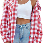 Nadorine Checked Shirt Women's Long Sleeve Costume Blouse (DE Only)