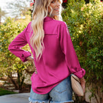 Nadorine Blouses for Women Silk Button Down Shirts