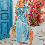 Nadorine Women Floral Summer Dress Casual Beach Dress