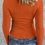 Zeagoo Womens Long Sleeve Stretch Crewneck Ribbed T-Shirt