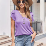 Nadorine Shirts Casual Short Sleeve Tees Dressy Casual Patel Blouses