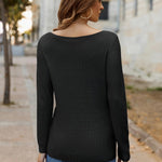 Nadorine Knitted Pullover Ribbed Long Sleeve Pullover (DE Only)