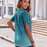 Zeagoo Womens Casual Short Sleeve V Neck Shirts