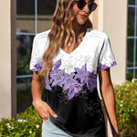 Nadorine Short Sleeve Shirts Dressy Tops with Pleats