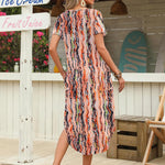 Nadorine Maxi Dress with Pockets Short Sleeve Sundress