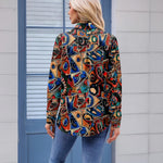 Zeagoo Womens Button Down Shirt Long Sleeve Blouse Business Work Tops Dressy Casual Floral Printed Outfits with Pocket