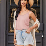 Nadorine Tank Top V-Neck Sleeveless Summer Tops (DE Only)