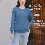 Nadorine Women's Knitted Jumper Elegant Crew Neck Pullover