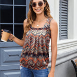 Nadorine  Tank Tops Square Neck Loose Fit Going Out Tops
