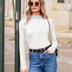 Nadorine Women's Long Sleeve Shirt Turtleneck Shirt (DE Only)