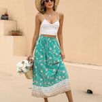Nadorine Women's Boho Floral Skirt