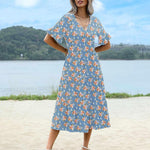 Nadorine Summer Dresses Midi Tiered Casual Dress