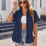 Nadorine Blouse Women's Short Sleeve Shirt Blouse (DE Only)